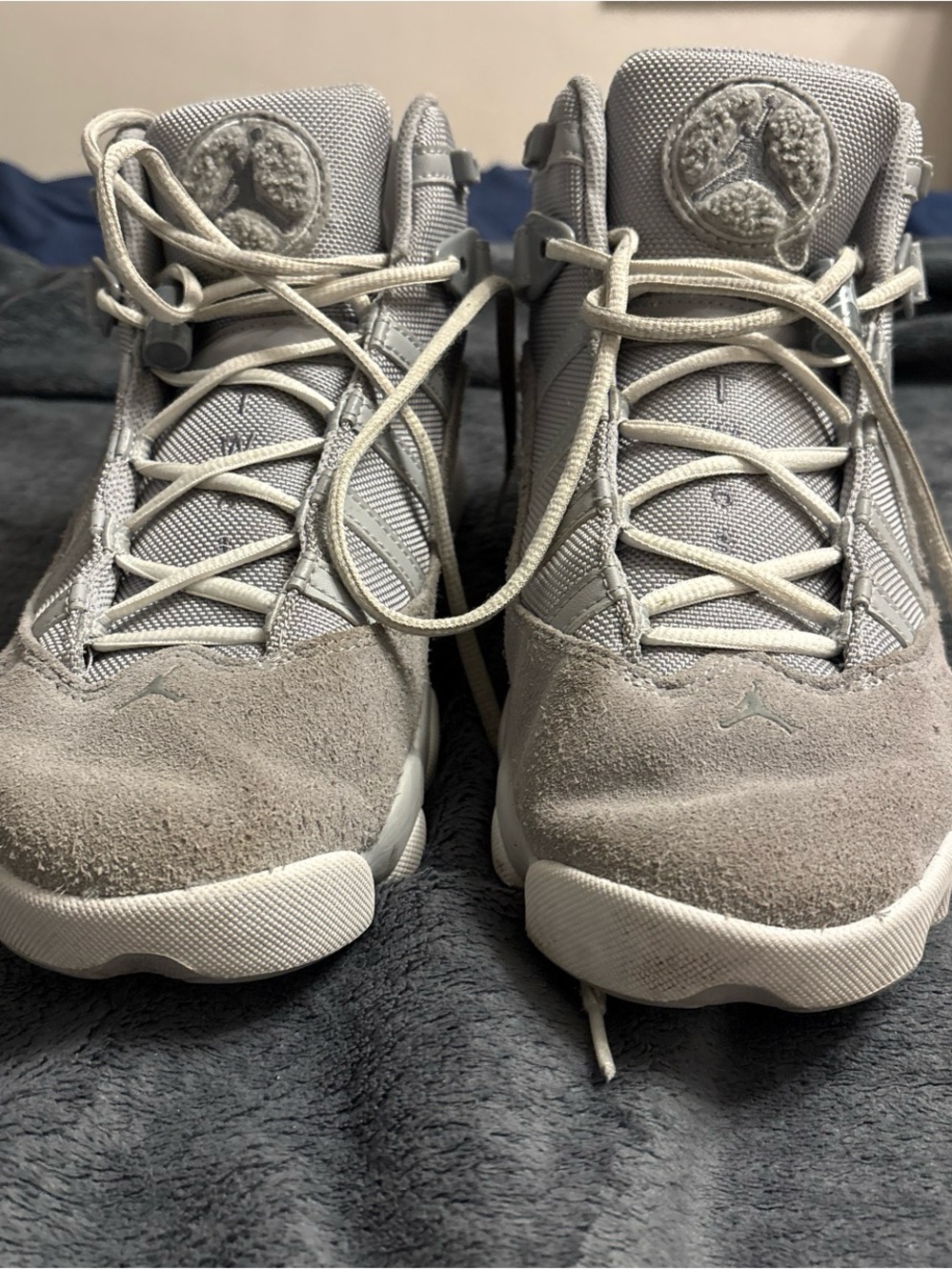 Jordan Men’s Athletic Shoes - Light Gray Suede